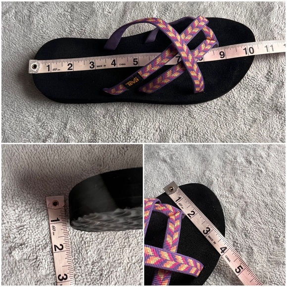 Teva Mush Olowahu Strappy Comfort Flip Flop Sandals Retro Geometric Purple Pink - Picture 12 of 12